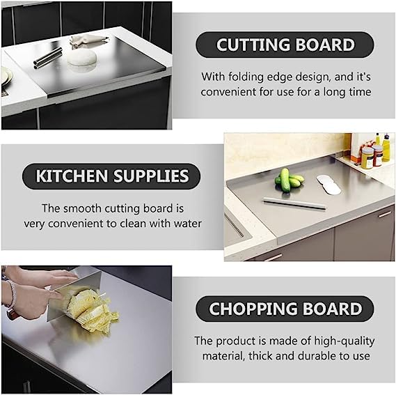 Vital® Stainless Steel Kitchen Chopping Board