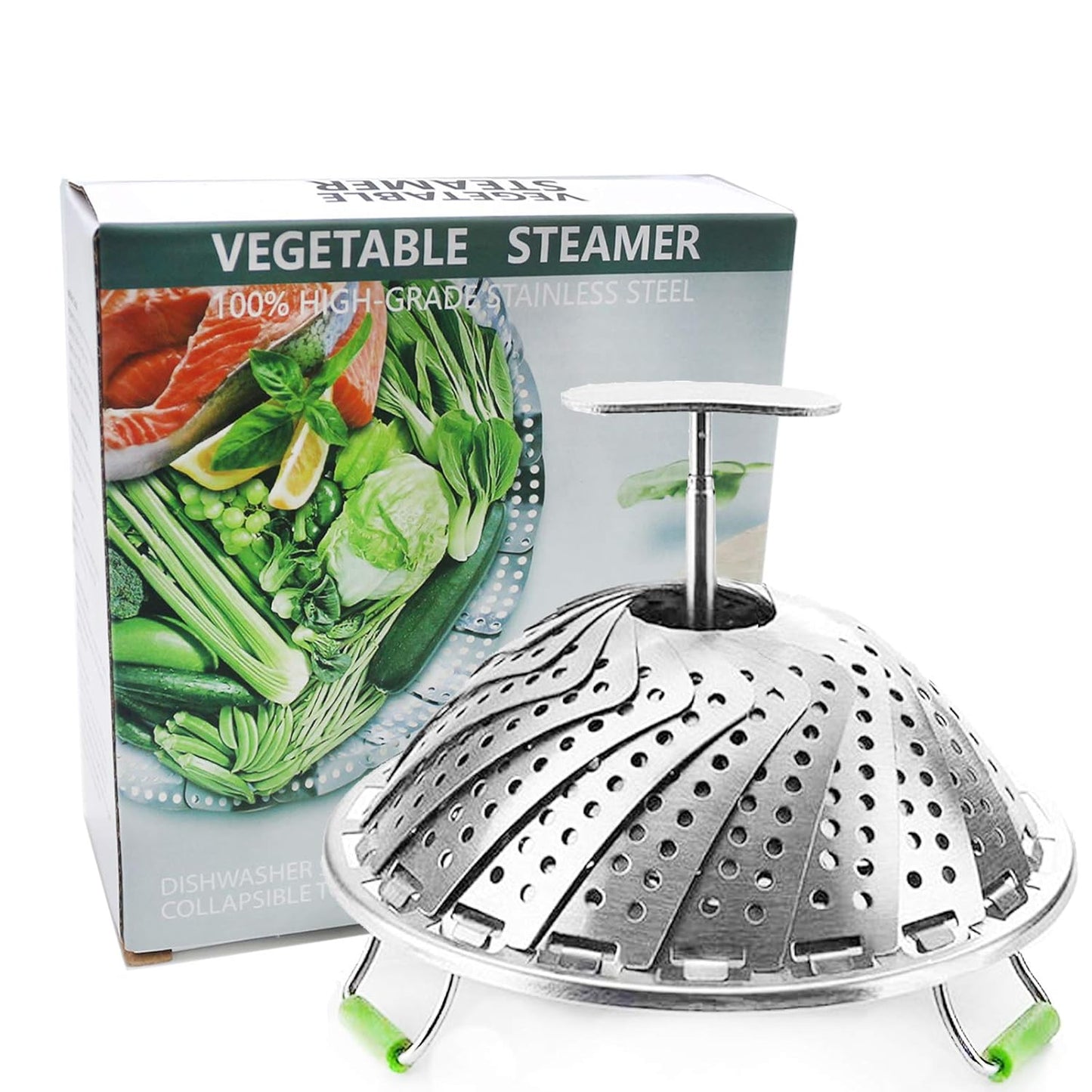 Premium Stainless Steel Folding Steamer Basket