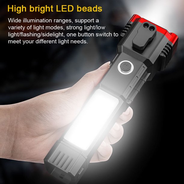 POWERFUL LED TORCH LIGHT with HAMMER