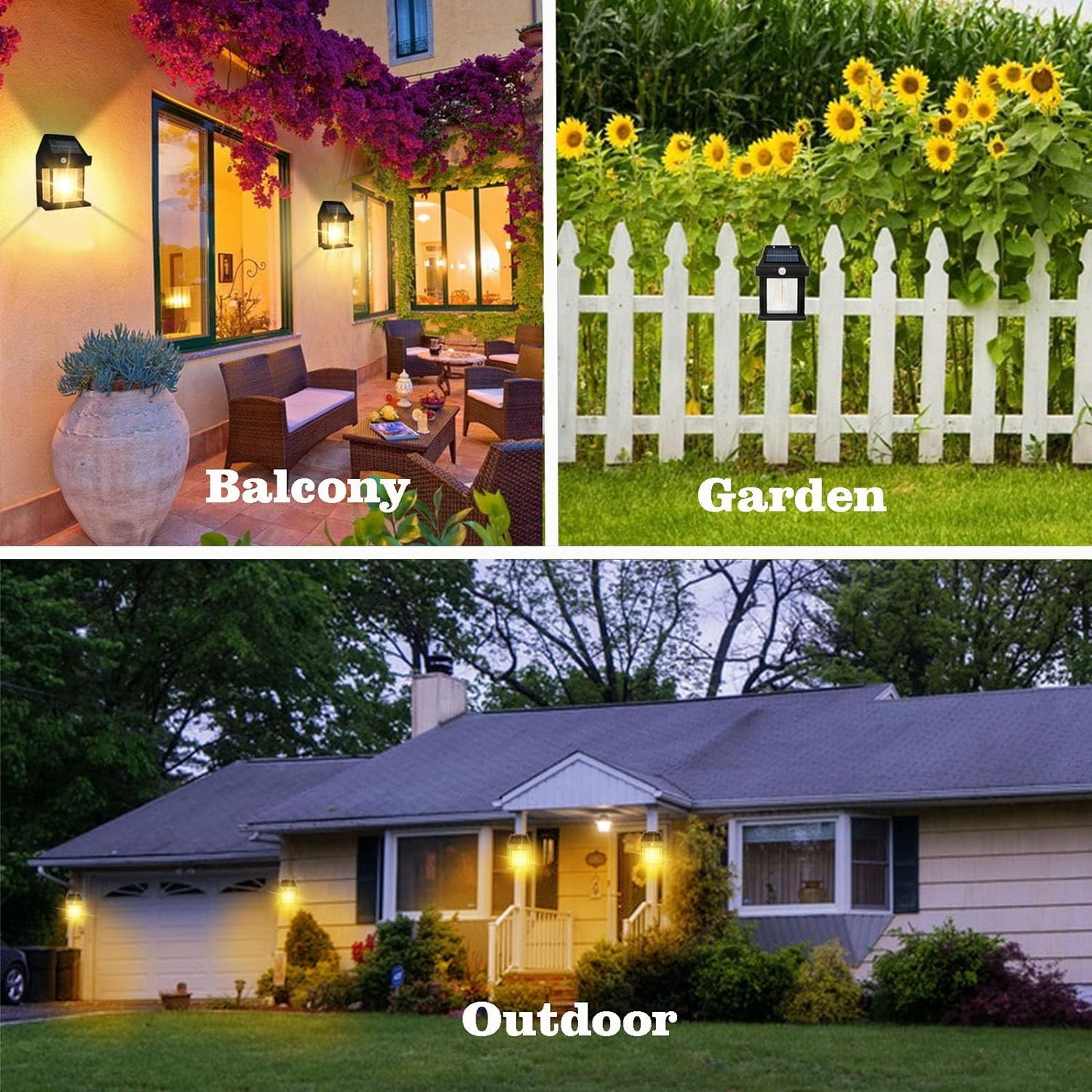 Vital® Solar LED Porch Wall Lights