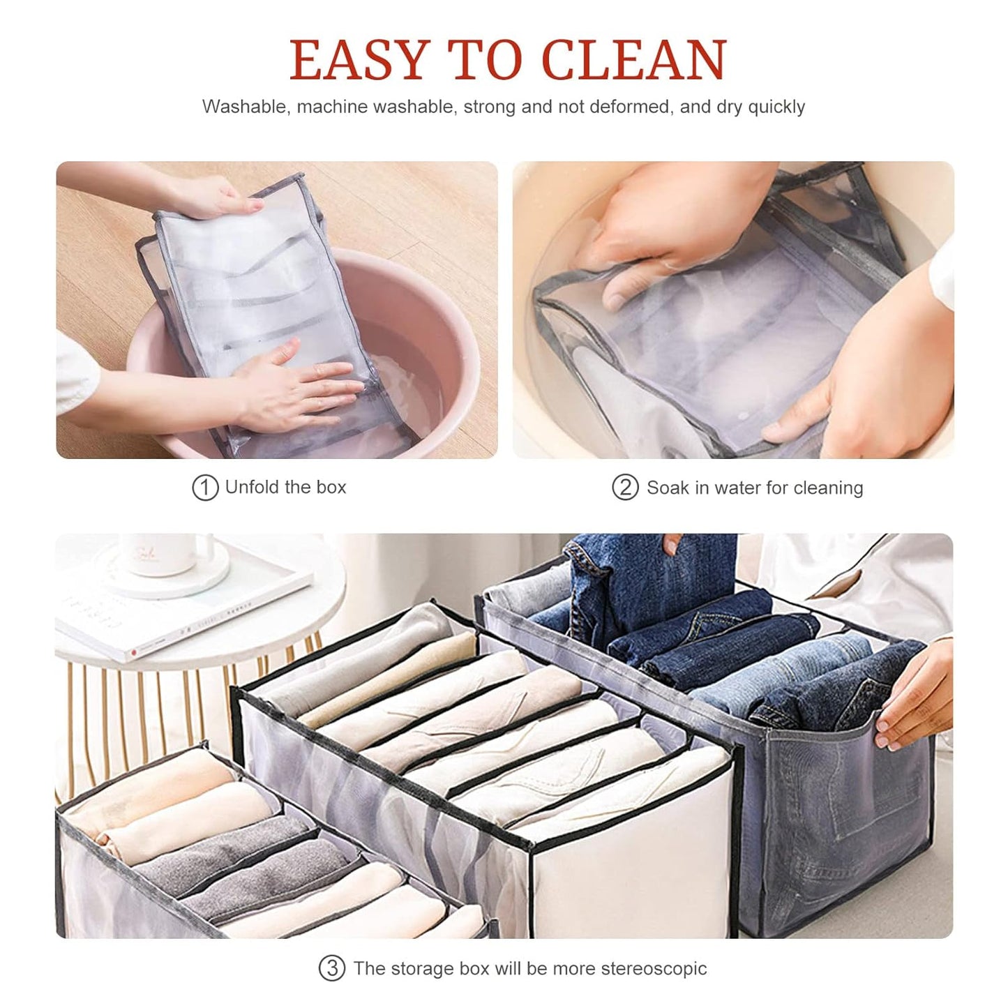 Wardrobe Clothes Storage Organizer (Pack of 3)