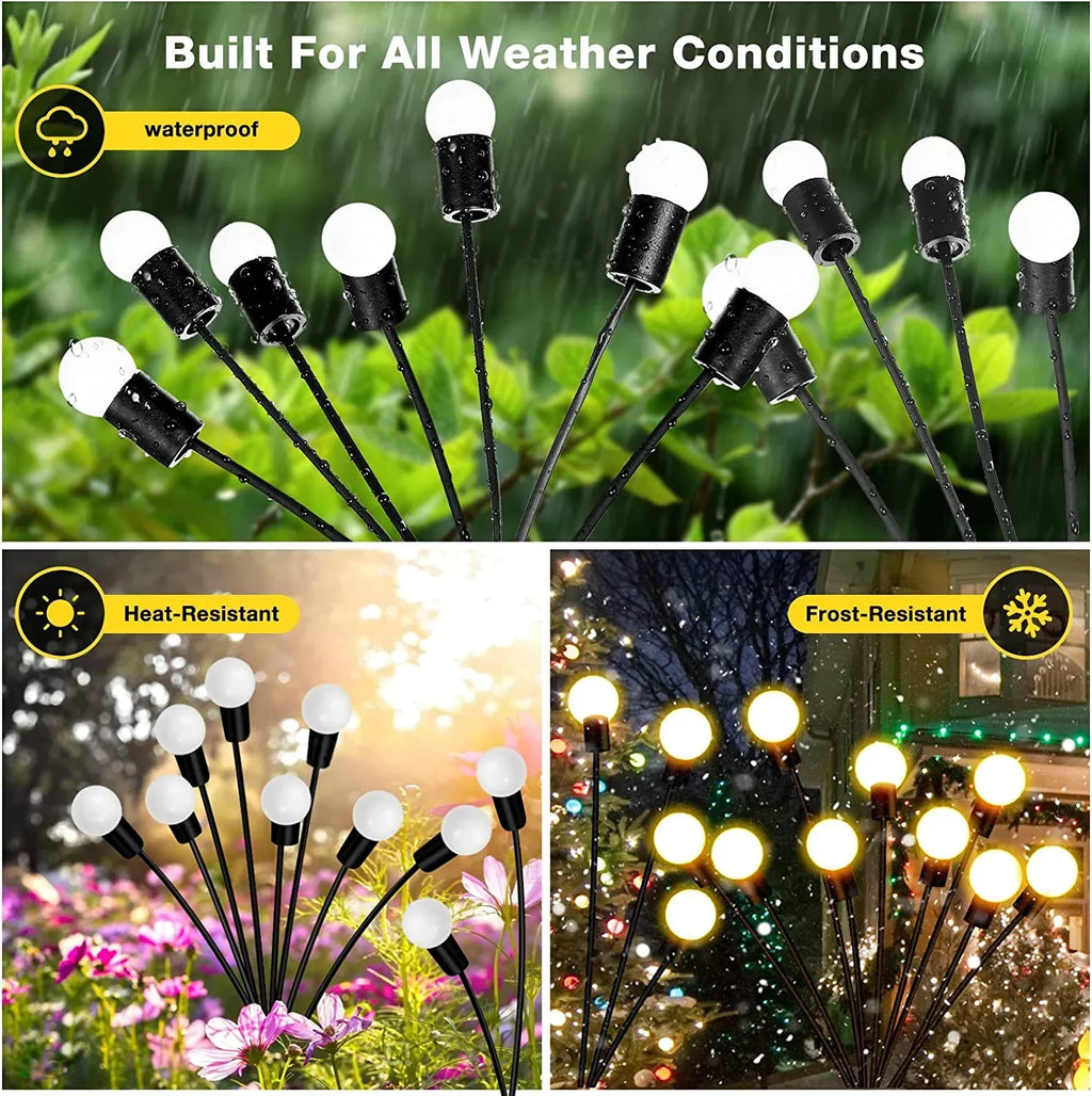 Solar Powered Firefly Garden Light (Warm White)