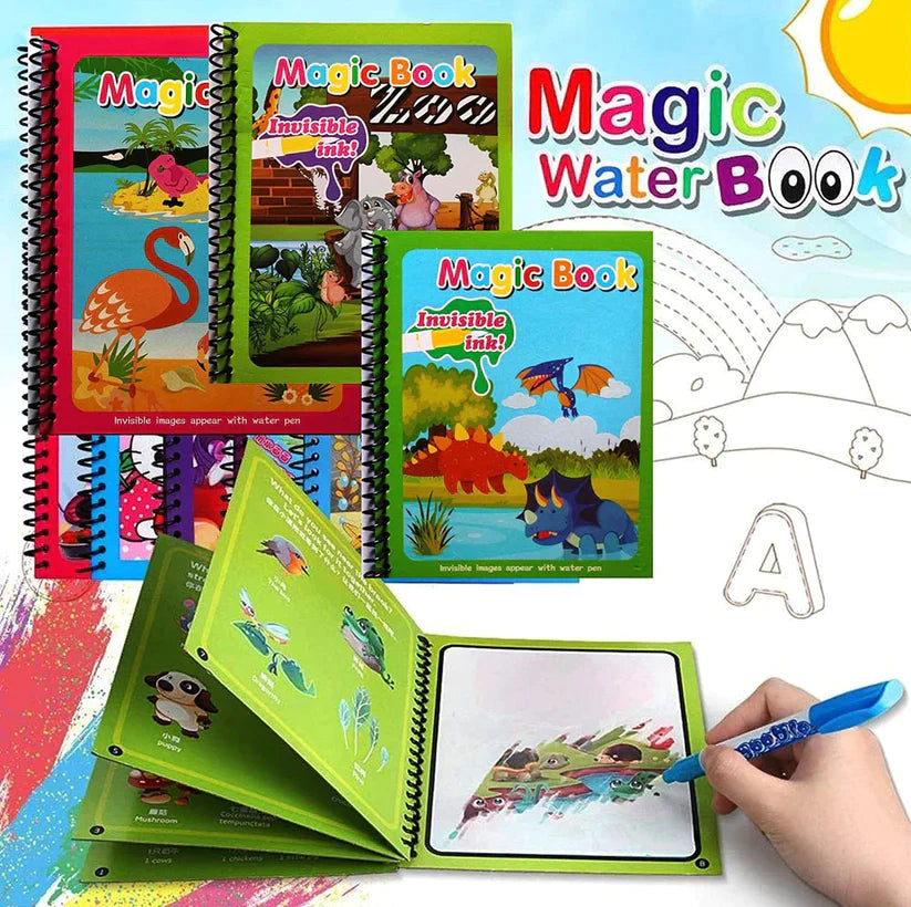 Magical Water Painting Book 🎨 (Set of 4)